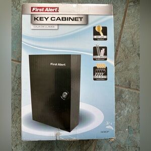 NEW First Alert 3060F Steel Wall Mount Key Cabinet, 0.15 Cubic ft, Black